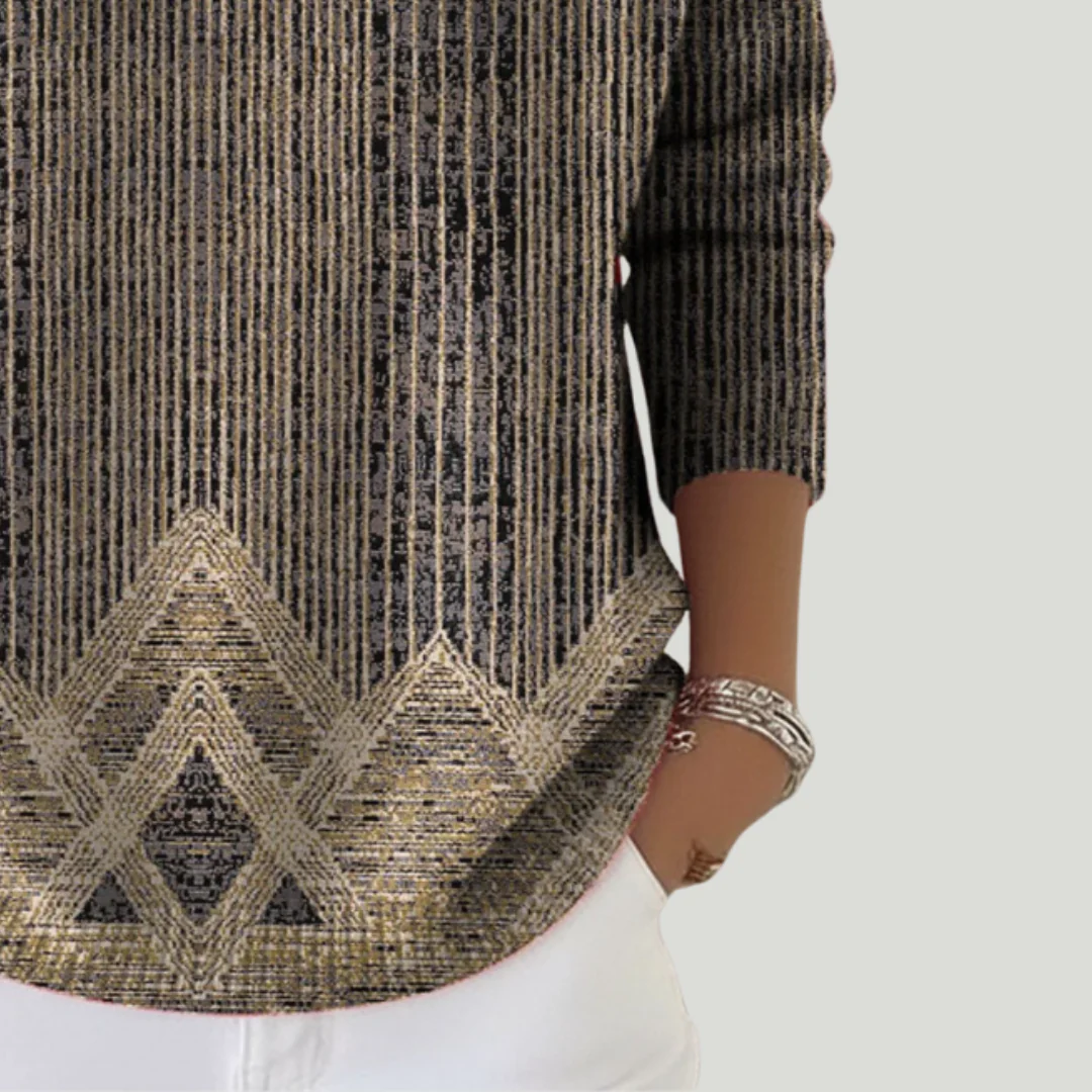 Zayarie - Gestreiftes Longsleeve mit Soft-Touch - Image 2