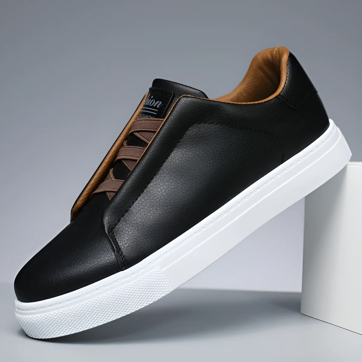 Zeitlose Leder Herren Sneaker - Image 3