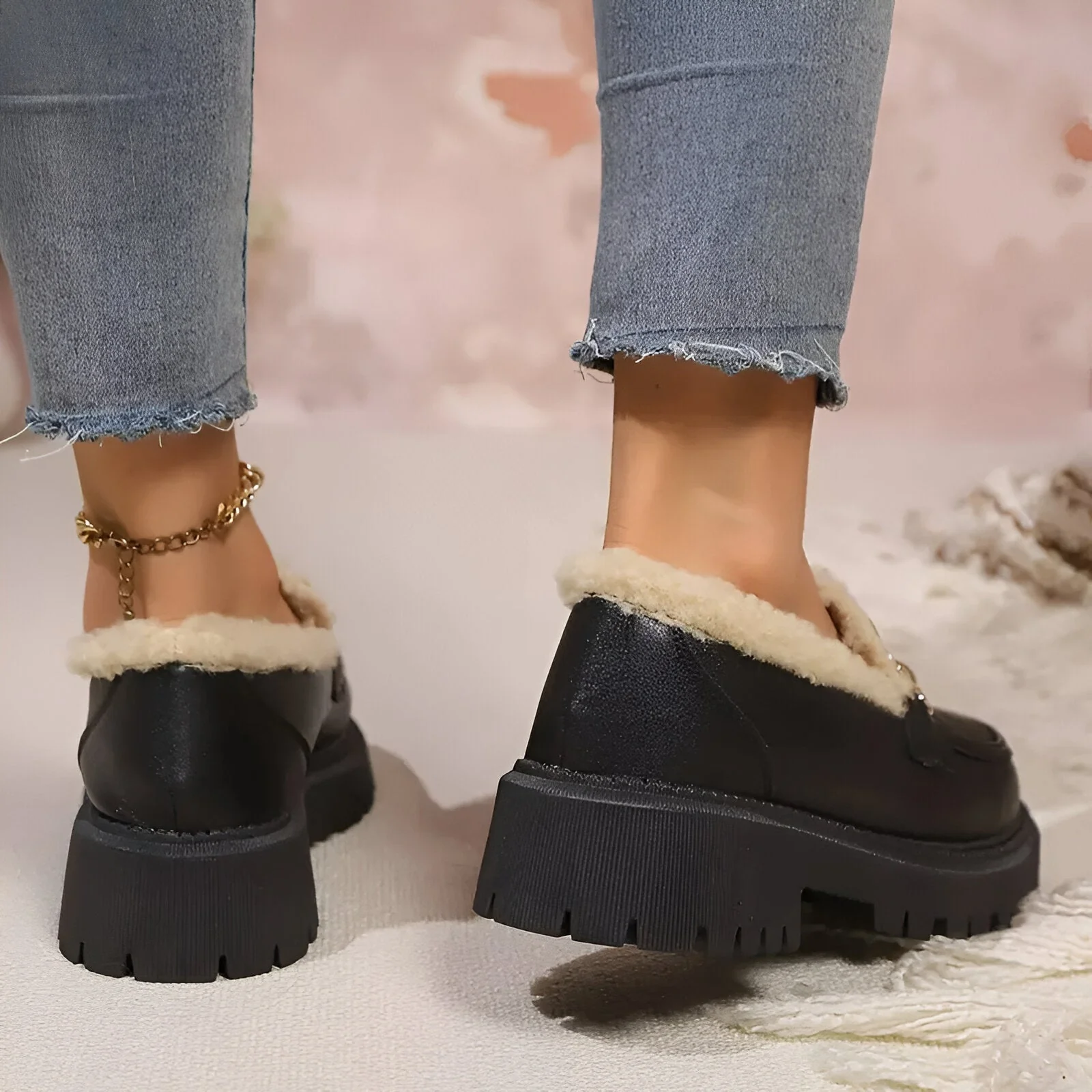 Zelia | Stylische Baumwoll Chain Loafers - Image 6