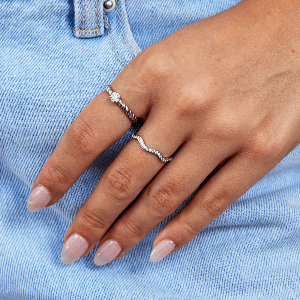 Zenya Kristall- & Silberwellenring - Image 2