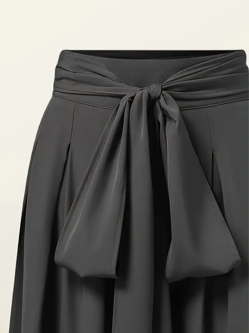Zephyra – Palazzohose mit hoher Taille und weitem Bein und Bindeband vorne - Image 5