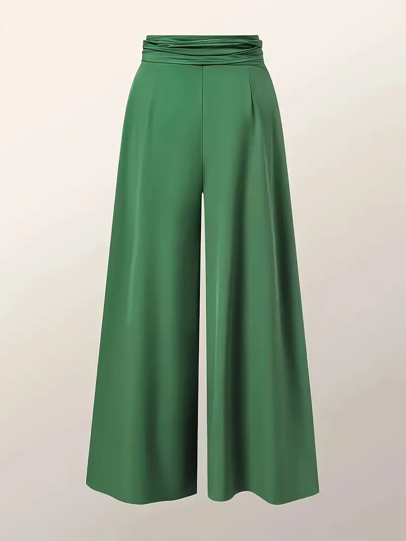 Zephyra – Palazzohose mit hoher Taille und weitem Bein und Bindeband vorne - Image 6