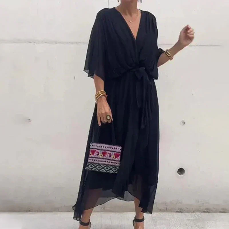 Zera – Boho-Chic Wickelkleid mit V-Ausschnitt - Image 3
