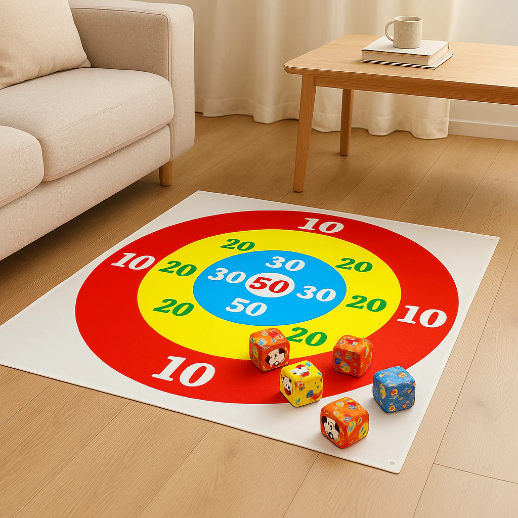 Zielwurfspiel-Set – Zielbrett mit 10 Sitzsäcken für Spaß drinnen und draußen - Image 2