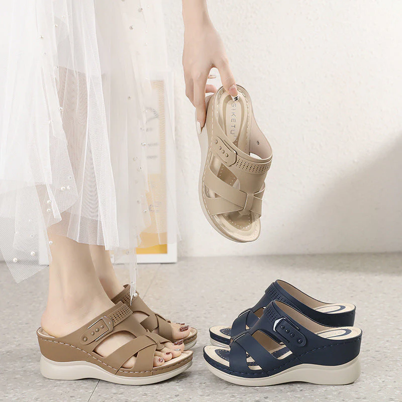 Zina- Damen Stylish Sandaletten mit anatomisch geformter Fußbett - Image 4