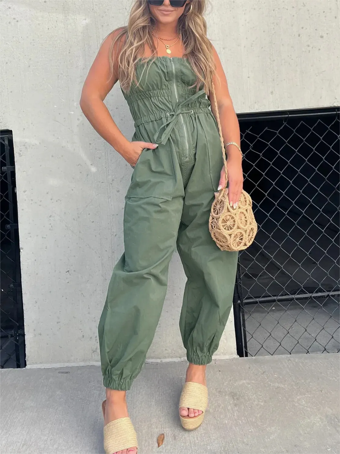 ZIPPER CARGO JUMPSUIT - Image 6