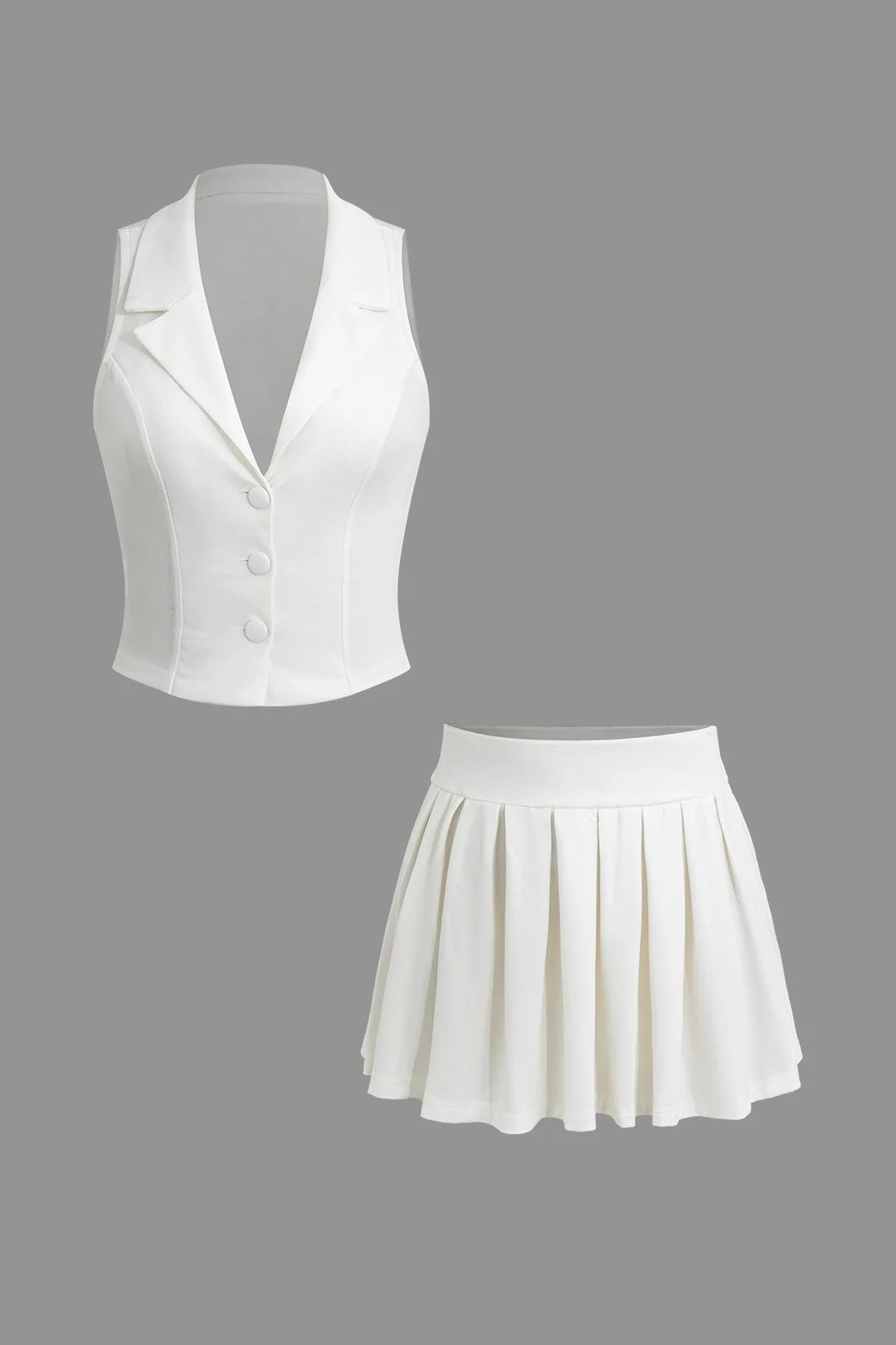 Zoey | Elegantes Zweiteiler-Set mit Weste & Faltenrock - Image 11