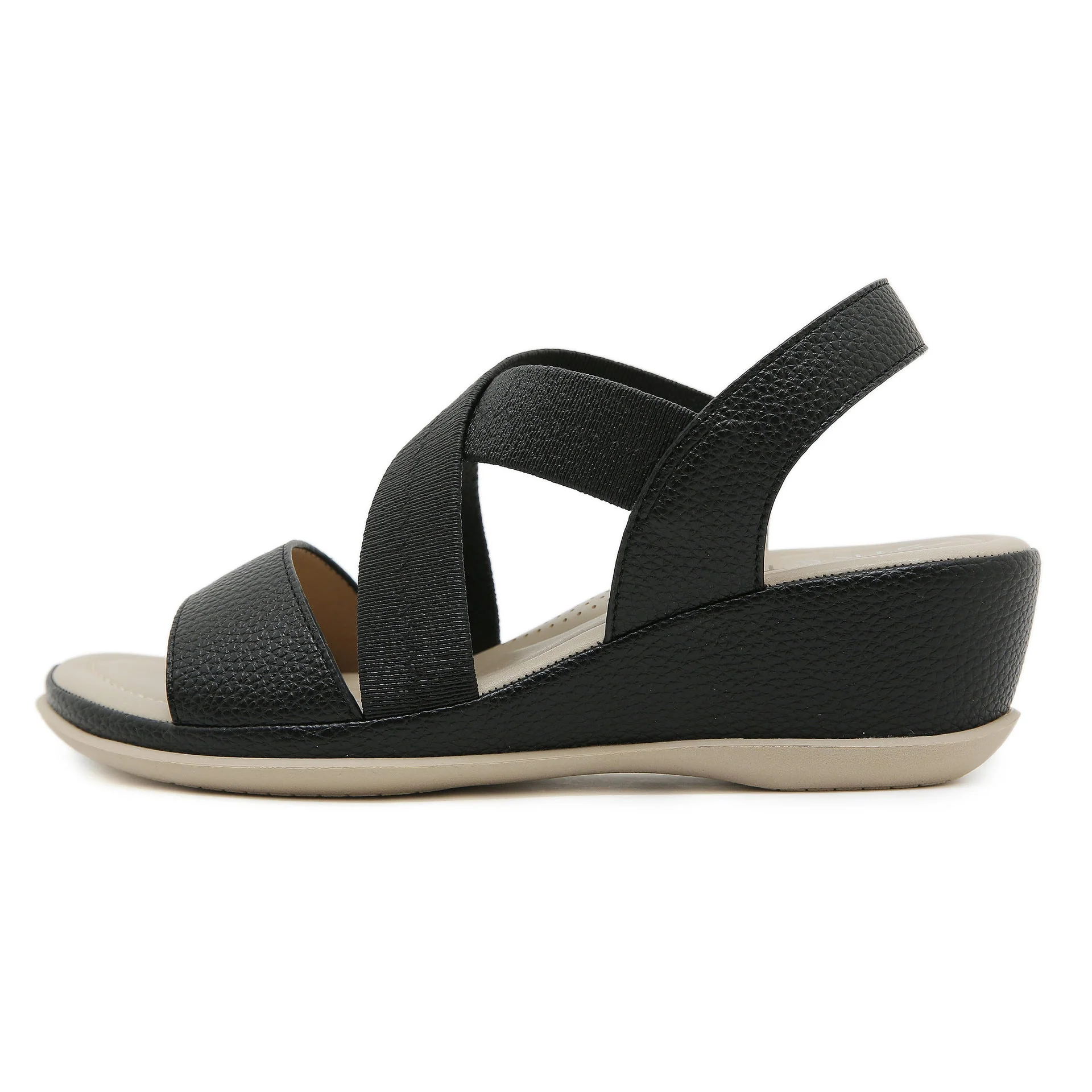 Zuzanna- Damen Wedgesandalen mit elastischen Überkreuz Riemen - Image 6