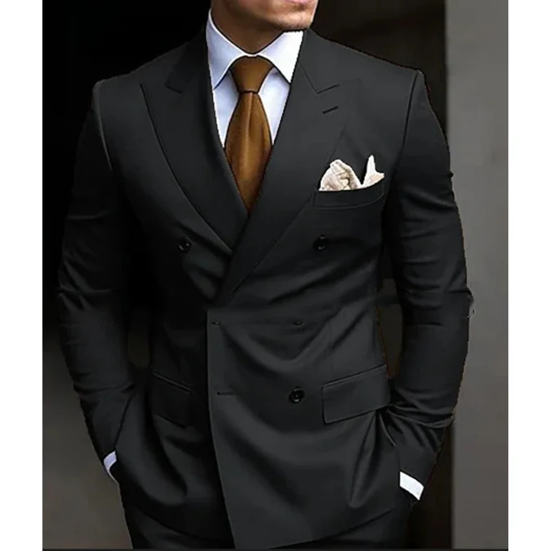 Zweireihiger Herren mit Sechs Knöpfen Hochzeitsgast Anzug | Elegant - Image 8