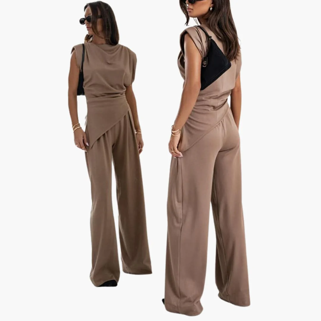Zweiteiler Damen - Eleganter Hosenanzug mit weitem Bein - Image 11