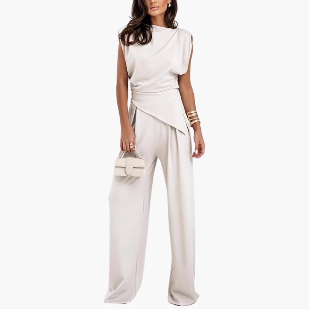 Zweiteiler Damen - Eleganter Hosenanzug mit weitem Bein - Image 4