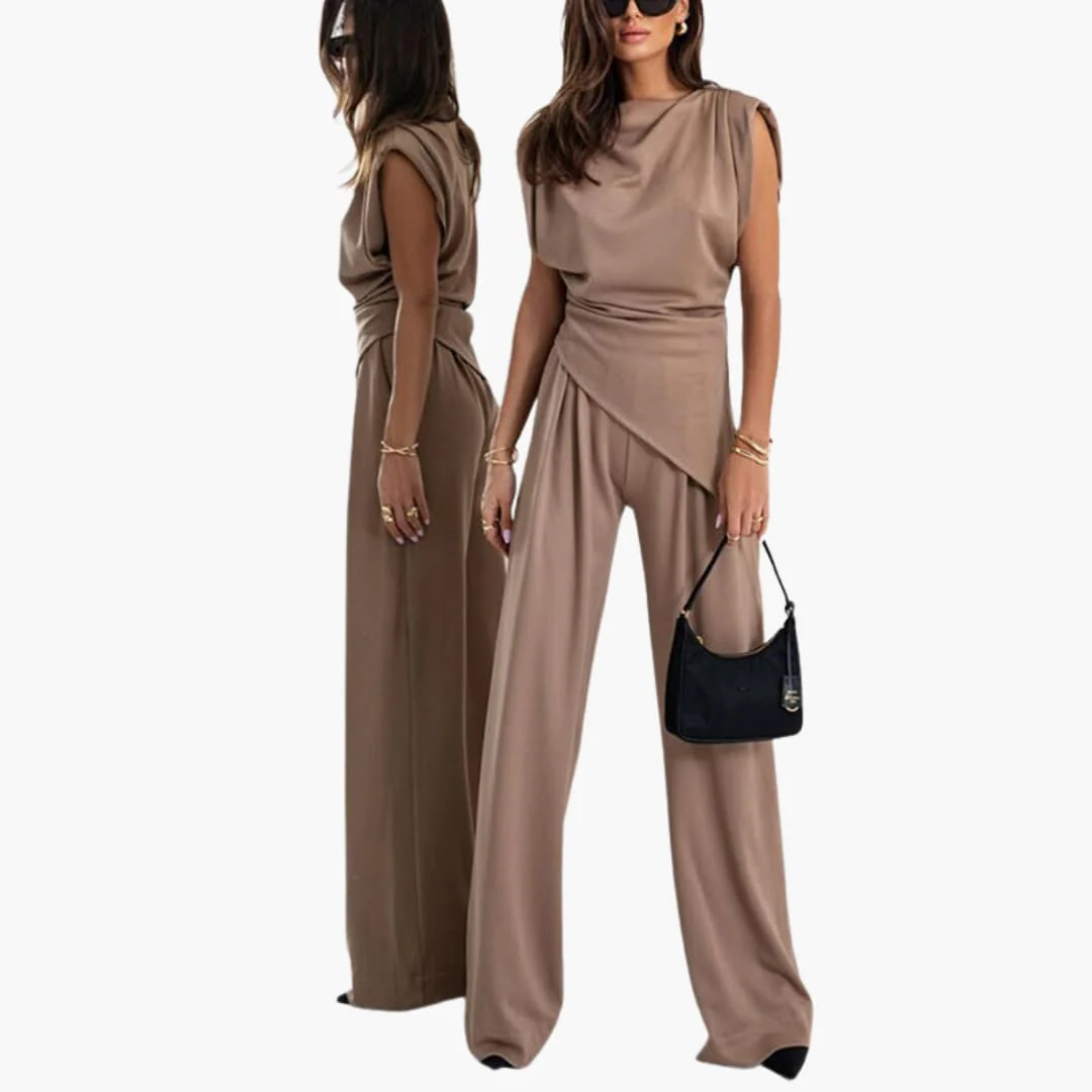 Zweiteiler Damen - Eleganter Hosenanzug mit weitem Bein - Image 5