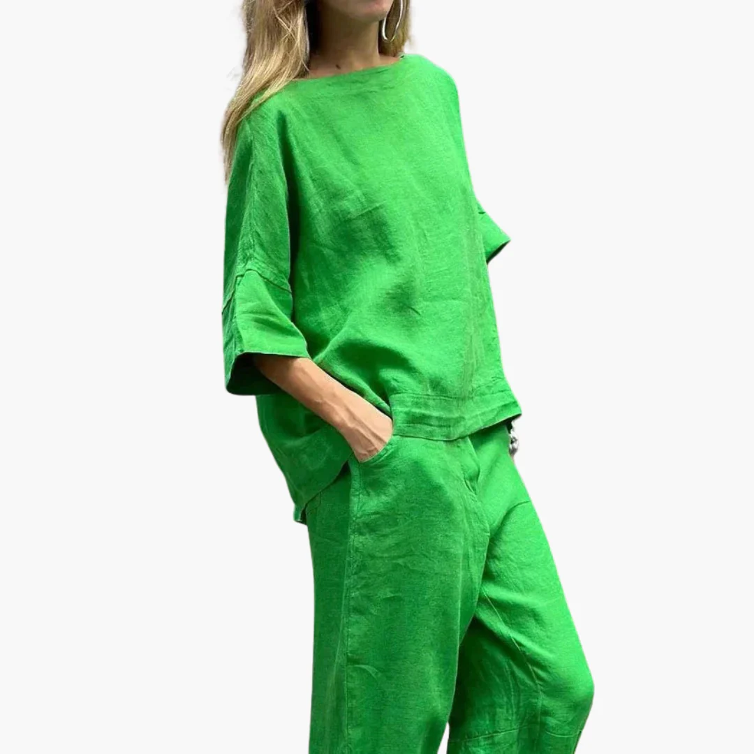 Zweiteiler Set Damen - Crop Top & Cropped Hose für den Sommer - Image 6