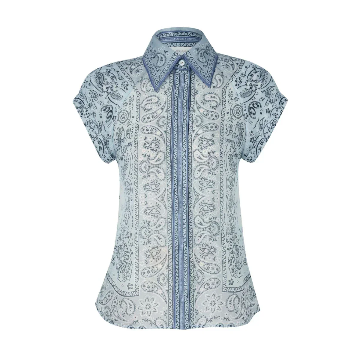Zweiteiler-Set mit Bluse & Maxi-Rock im Paisley-Stil – Urban & Elegant - Image 3