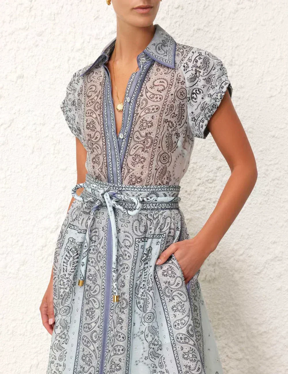 Zweiteiler-Set mit Bluse & Maxi-Rock im Paisley-Stil – Urban & Elegant - Image 4