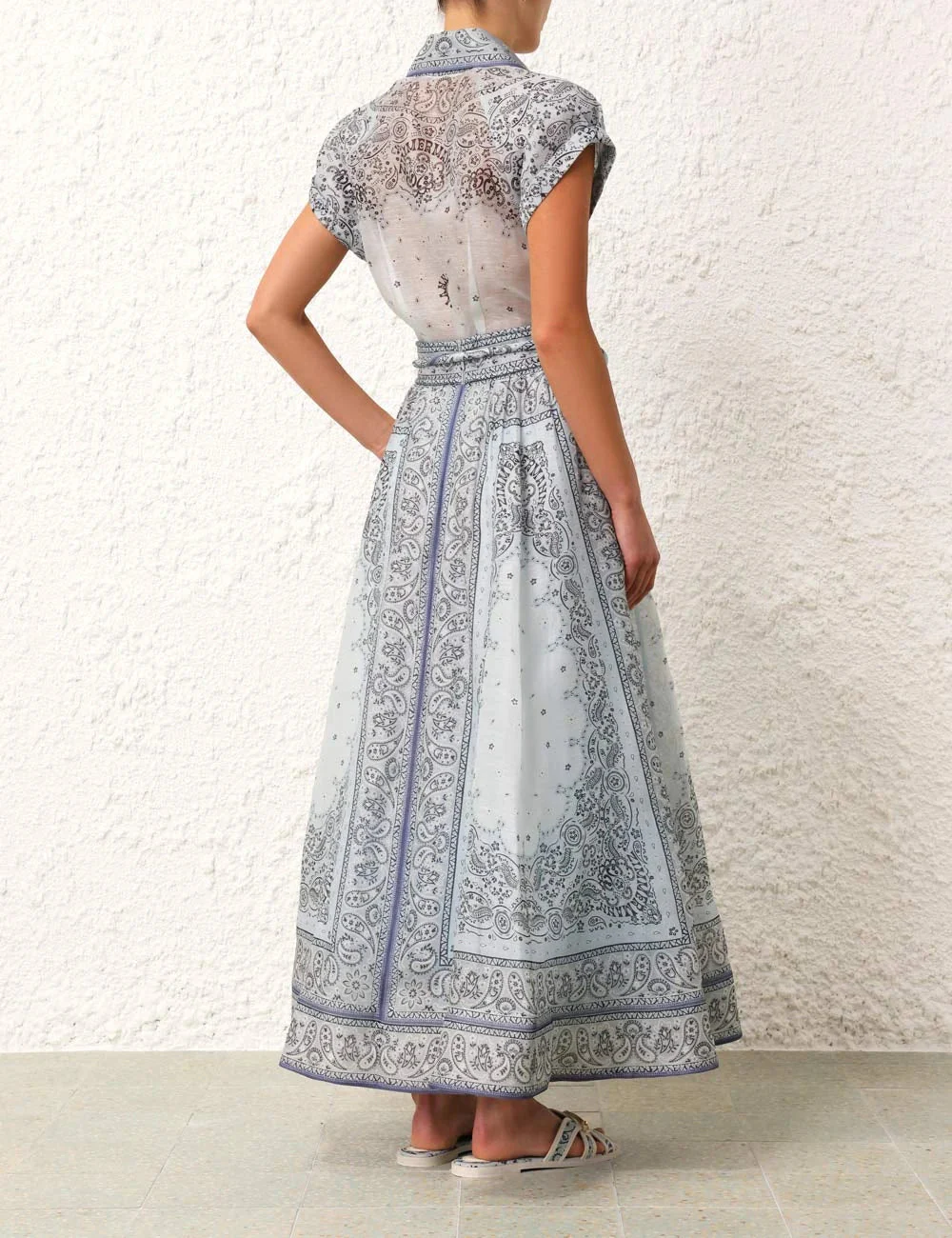 Zweiteiler-Set mit Bluse & Maxi-Rock im Paisley-Stil – Urban & Elegant - Image 5