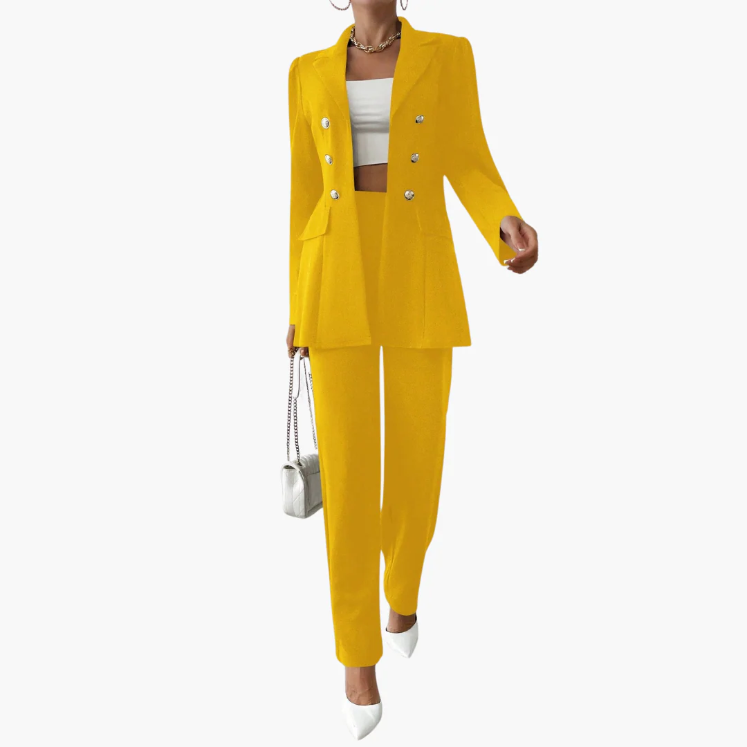 Zweiteiliger Anzug mit Damen - Blazer und geraden Hosen - Image 2