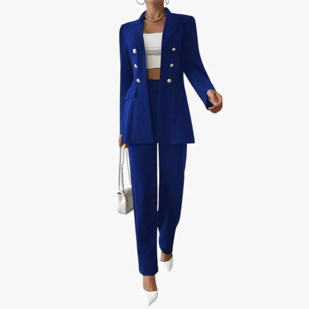 Zweiteiliger Anzug mit Damen - Blazer und geraden Hosen - Image 3