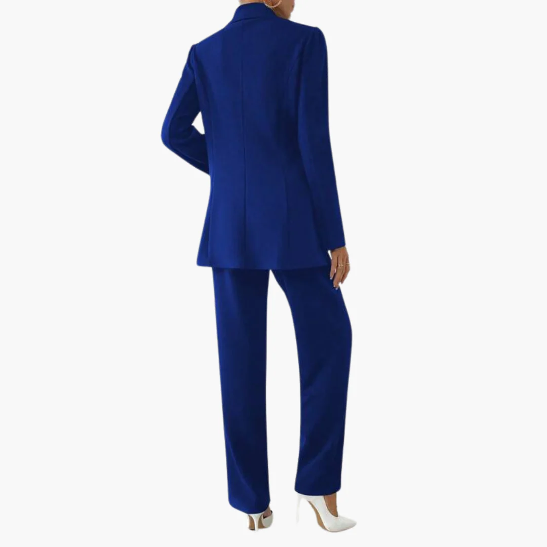 Zweiteiliger Anzug mit Damen - Blazer und geraden Hosen - Image 4