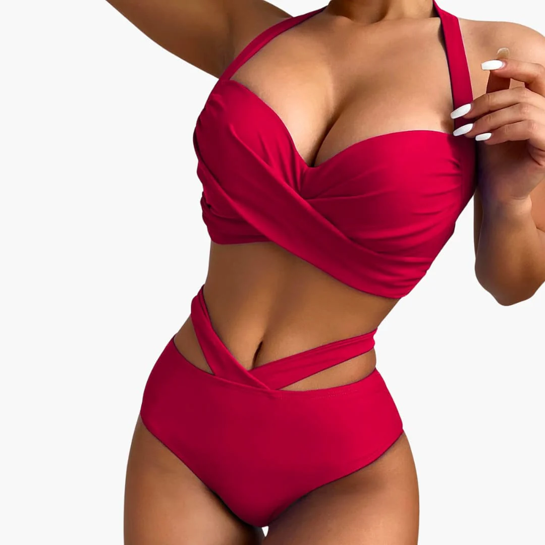 Zweiteiliger Damen-Bikini mit hoher - Taille und Bauchkontrolle - Image 3