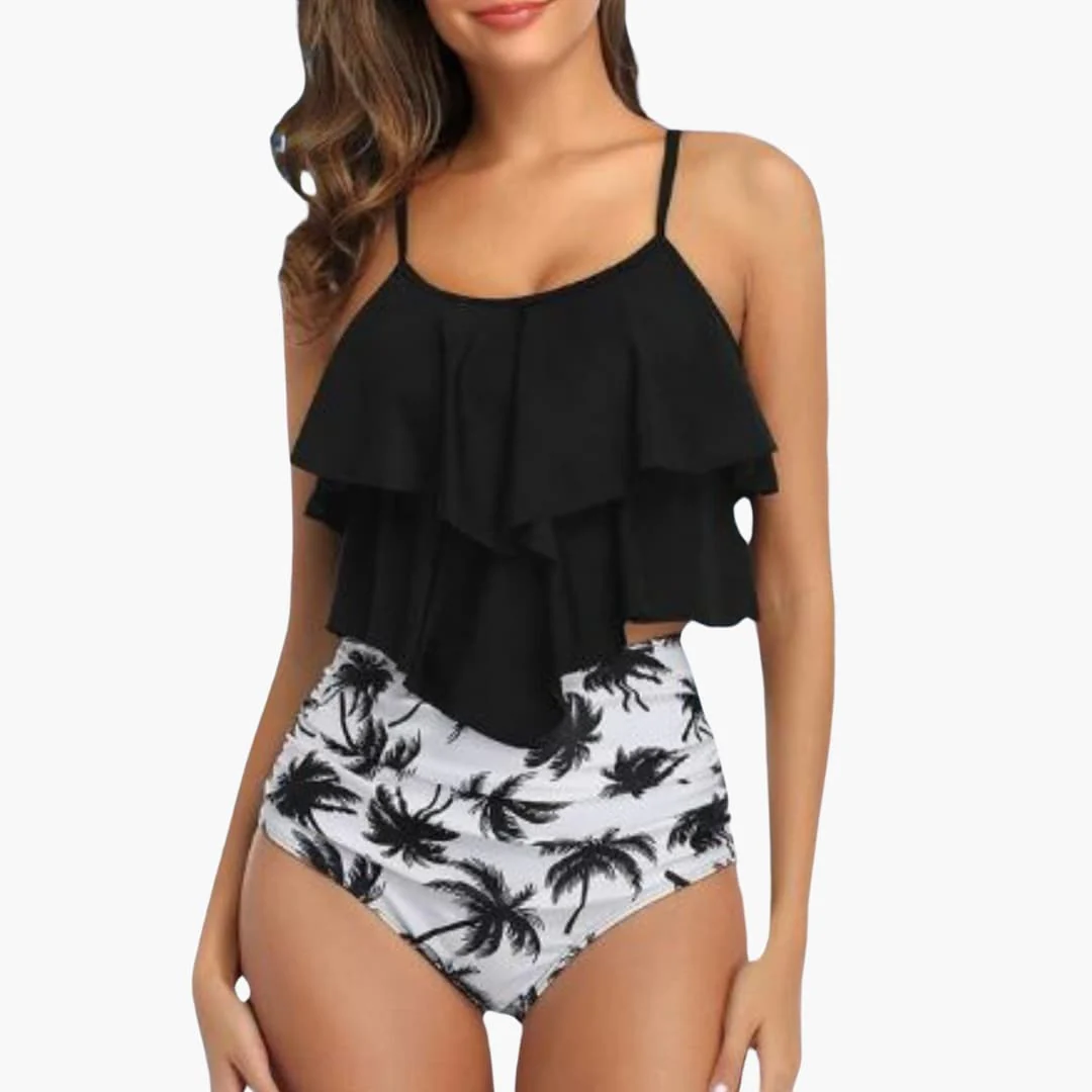 Zweiteiliger Damen - Tankini mit Volant und Bauchkontrolle - Image 6