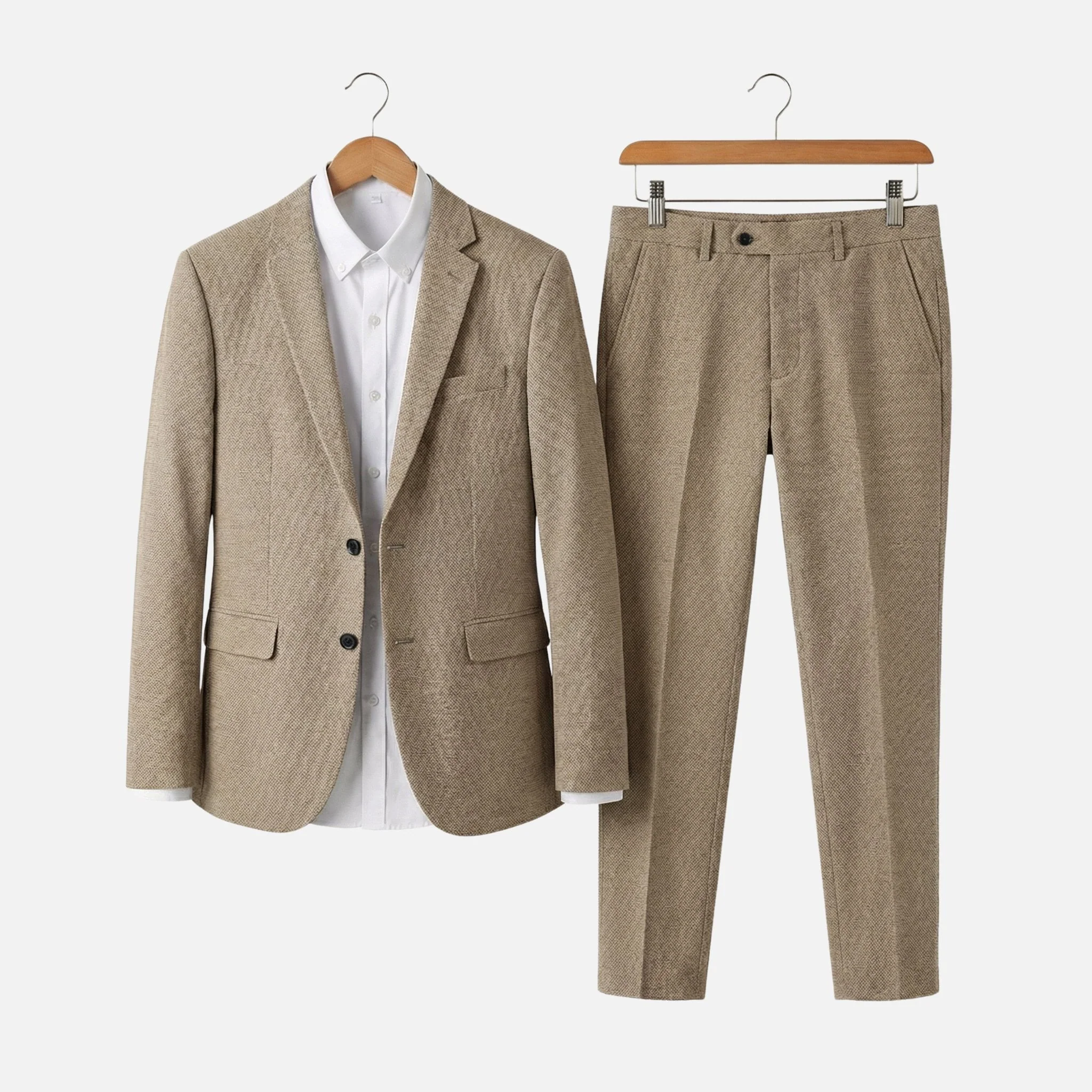 Nils | Herren Zweiteiliger Strukturstoff-Anzug Sakko Hose – Strukturierter Anzug - Image 7