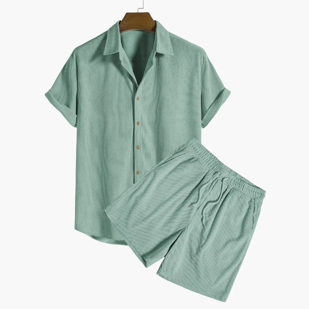 Zweiteiliges Cord-Set mit Kurzarmhemd - Herren Outfit - Image 4