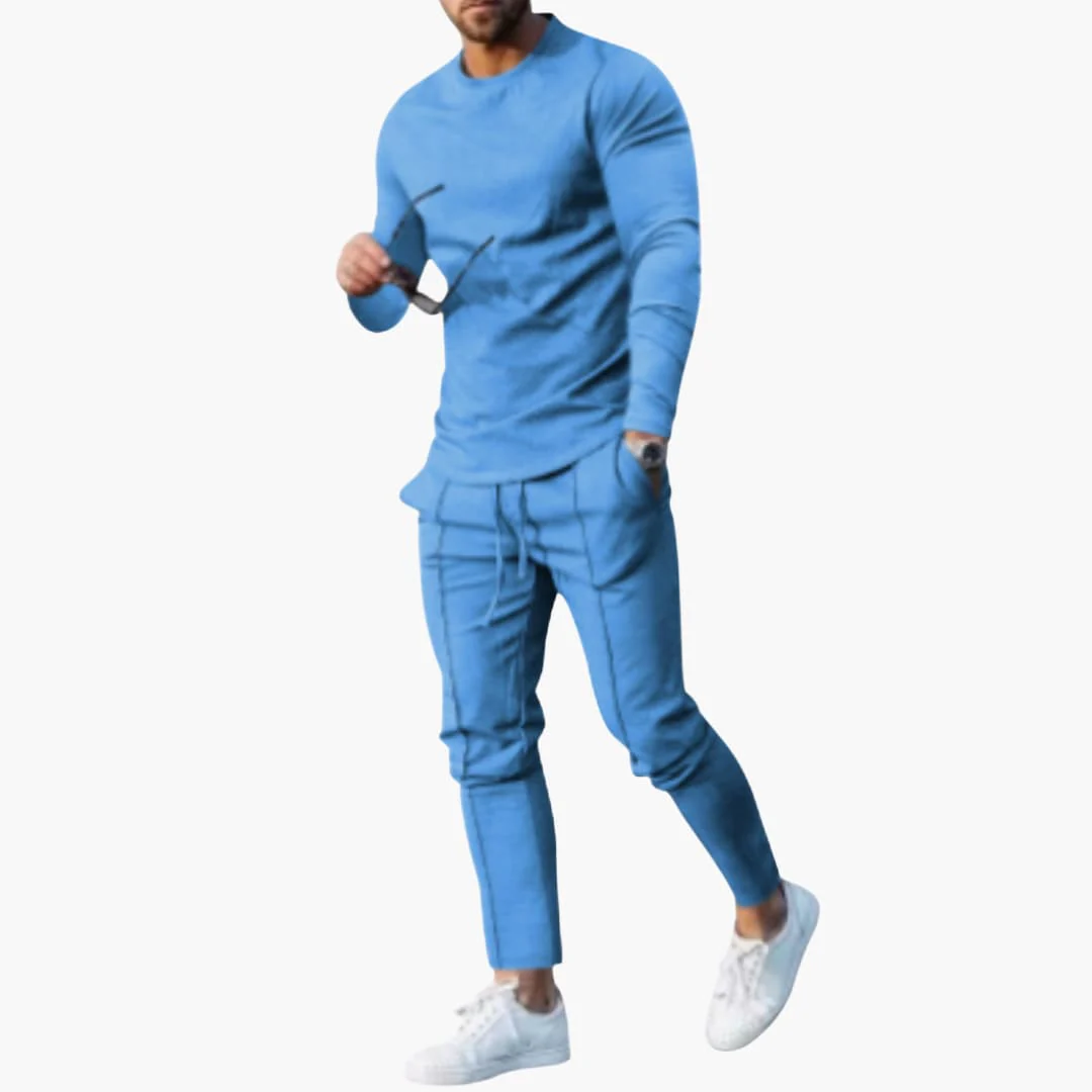 Zweiteiliges Herren-Set für Frühling und Herbst mit Langarmshirt - Image 5
