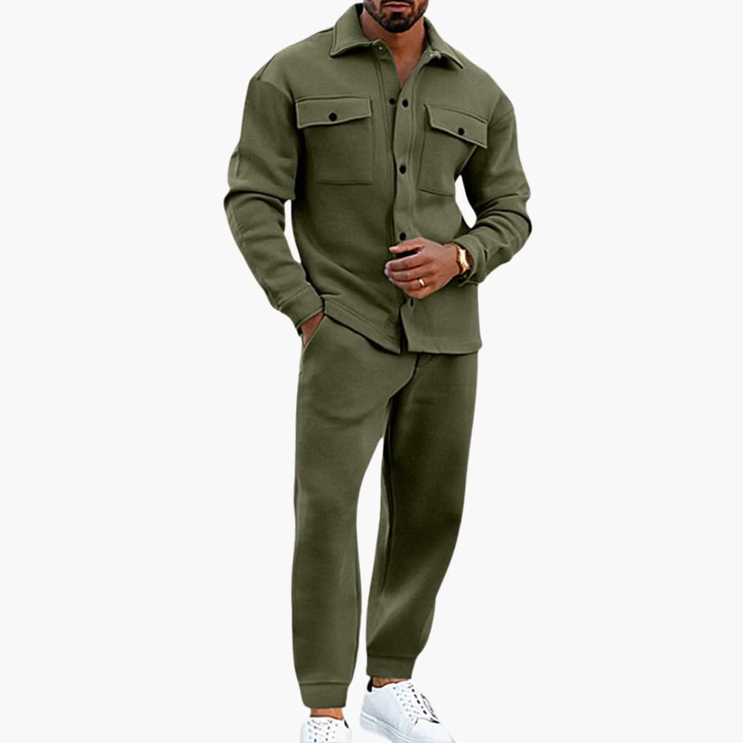 Zweiteiliges Herren Set mit Langarmhemd und Hose - Image 2
