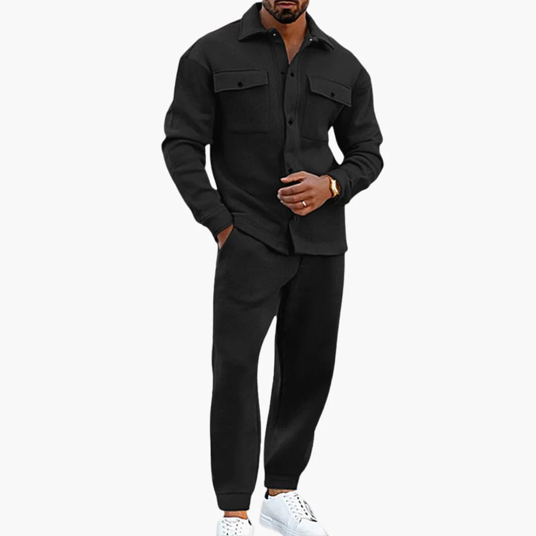 Zweiteiliges Herren Set mit Langarmhemd und Hose - Image 4