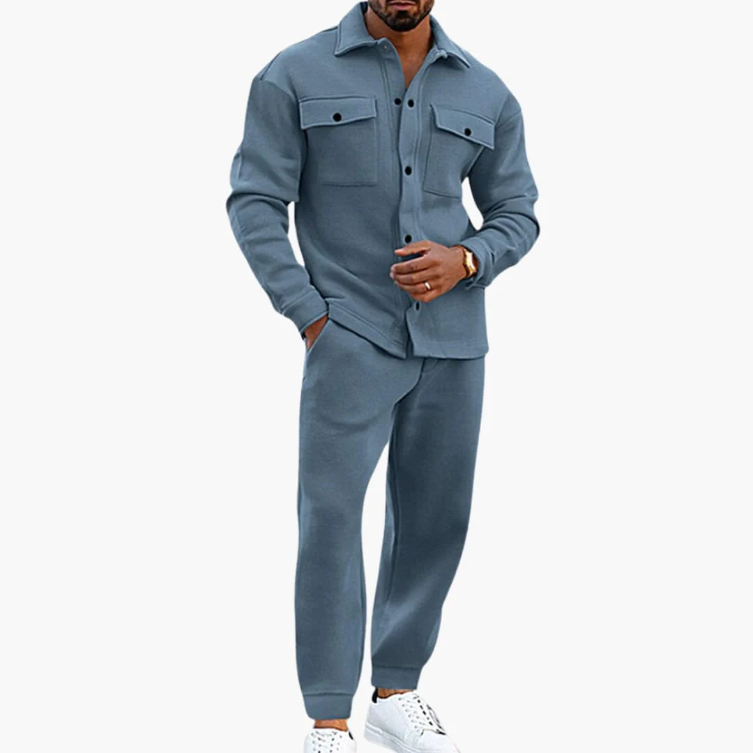 Zweiteiliges Herren Set mit Langarmhemd und Hose - Image 6