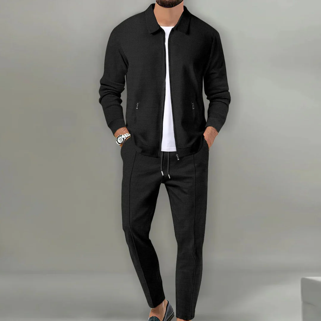 Zweiteiliges Herren-Set | Oberteil und Hose in relaxter Passform - Image 4