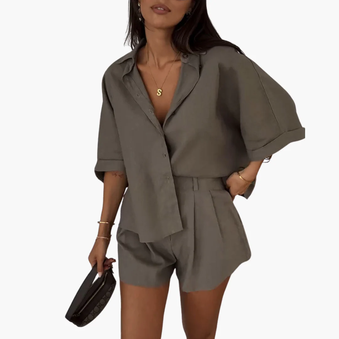 Zweiteiliges Set - Damenbluse und Shorts für Sommertage - Image 7