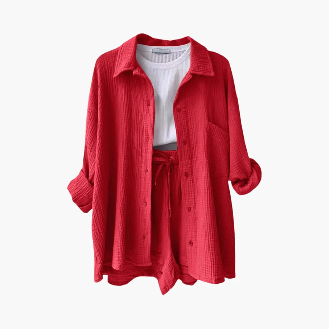 Zweiteiliges Set mit Shorts für Damen - lässiger Sommerlook - Image 10