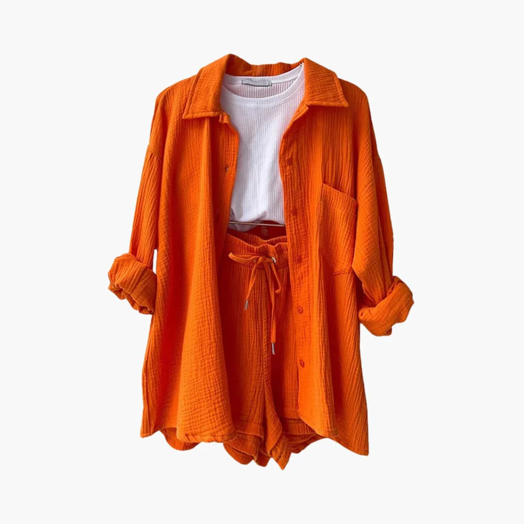 Zweiteiliges Set mit Shorts für Damen - lässiger Sommerlook - Image 13