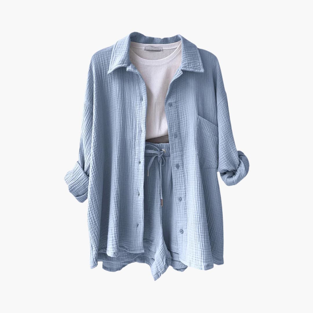 Zweiteiliges Set mit Shorts für Damen - lässiger Sommerlook - Image 16