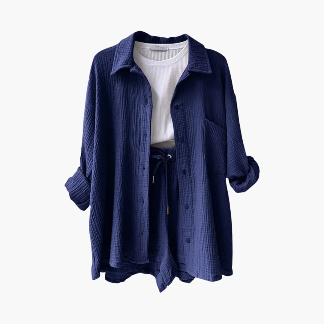 Zweiteiliges Set mit Shorts für Damen - lässiger Sommerlook - Image 19