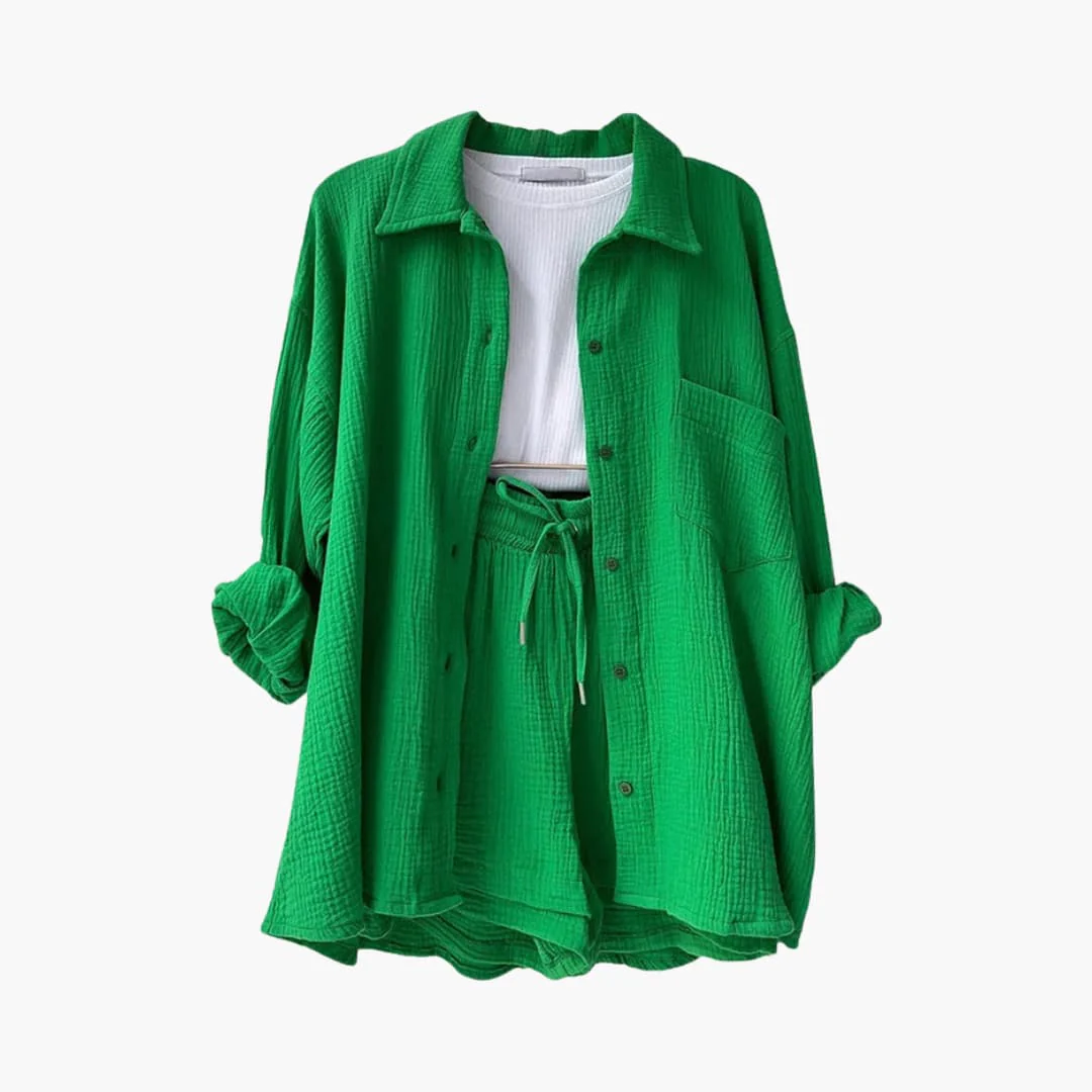Zweiteiliges Set mit Shorts für Damen - lässiger Sommerlook - Image 21