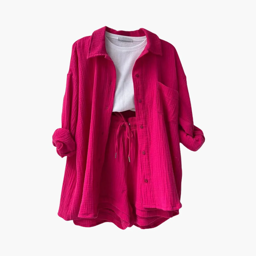 Zweiteiliges Set mit Shorts für Damen - lässiger Sommerlook - Image 7