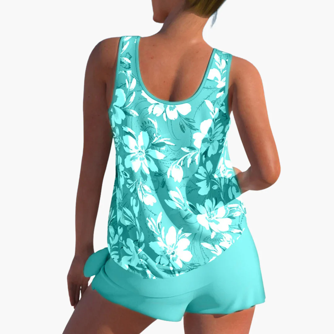 Zweiteiliges Tankini-Set für Frauen - Floral und bequem - Image 2