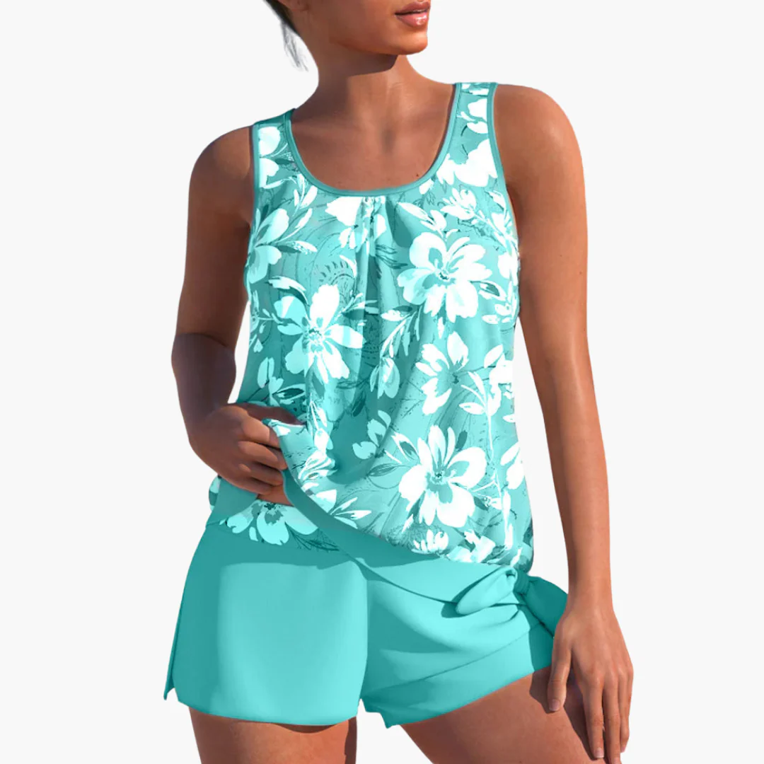 Zweiteiliges Tankini-Set für Frauen - Floral und bequem - Image 6